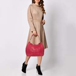 Versace Fuchsia Leather Hobo