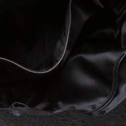 مملوكة مسبقًا حقيبة ساتشل فيرساتشي قلاب بادج مادوسا جلد ميتالك/ أسود