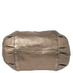 Pre Owned حقيبة هوبو فيرساتشي جلد مثقب بالشعار ميتاليك بسلسلة