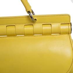 مملوكة مسبقًا Versace Yellow Leather Top Handle Bag