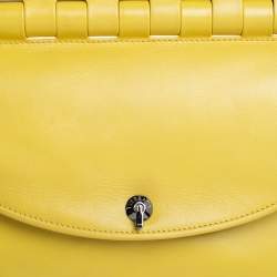 مملوكة مسبقًا Versace Yellow Leather Top Handle Bag
