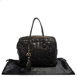 Pre Owned Versace Black Demetra Vanitas Satchel