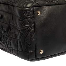 Pre Owned Versace Black Demetra Vanitas Satchel