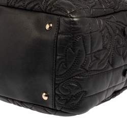 Pre Owned Versace Black Demetra Vanitas Satchel