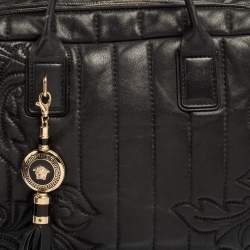 Pre Owned Versace Black Demetra Vanitas Satchel