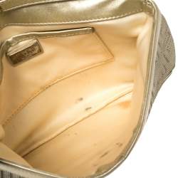 Pre Owned حقيبة كلتش فيرساتشى إينفيلوب جيانى كوتور قماش ذهبى سلسلة