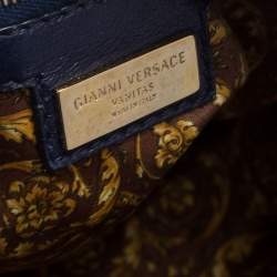 مملوكة مسبقًا حقيبة فرساتشي يد علوية ديميترا فنيتاس جلد زرقاء