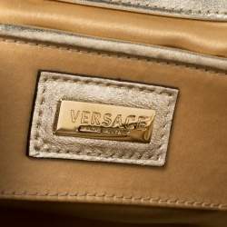 مملوكة مسبقًا Versace Gold Quilted Leather Mini Madonna Frame Bag