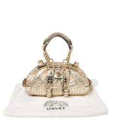 مملوكة مسبقًا Versace Gold Quilted Leather Mini Madonna Frame Bag