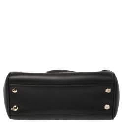 Pre Owned حقيبة يد فيرساتشي بالازو امباير جلد أسود