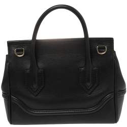 Pre Owned حقيبة يد فيرساتشي بالازو امباير جلد أسود