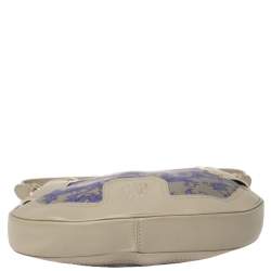 Pre Owned حقيبة هوبو فيرساتشي جلد طباعة ماجوليكا أرجواني/ رمادي