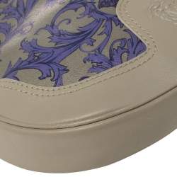 Pre Owned حقيبة هوبو فيرساتشي جلد طباعة ماجوليكا أرجواني/ رمادي