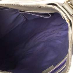 Pre Owned حقيبة هوبو فيرساتشي جلد طباعة ماجوليكا أرجواني/ رمادي