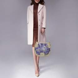 Pre Owned حقيبة هوبو فيرساتشي جلد طباعة ماجوليكا أرجواني/ رمادي