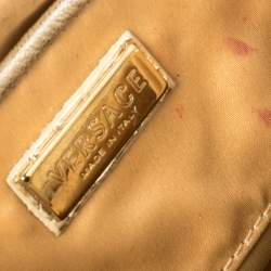 Pre Owned  حقيبة فيرساتشي ميدوسا جلد ثعبان ذهبي ميتاليك