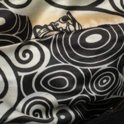 Pre Owned Versace Black Suede/Calfhair and Lizard Embossed Corset Frame Shoulder Bag