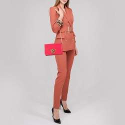 Pre Owned  حقيبة كلتش فيرساتشي ميدوسا جلد خوجي لامع بسلسلة