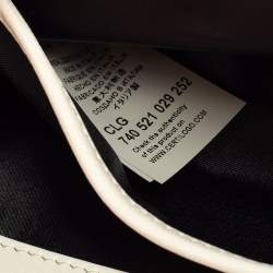 Pre Owned Versace White Leather Medusa Flap Shoulder Bag