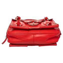 Versace Red Leather Studded Tote