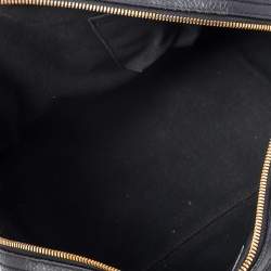 Pre Owned Versace Black Leather Medusa Boston Bag