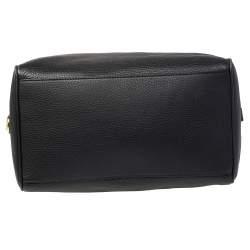 Pre Owned Versace Black Leather Medusa Boston Bag