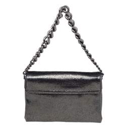 Pre Owned Versace Black Leather Medusa Palazzo Sultan Shoulder Bag