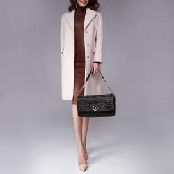 Pre Owned حقيبة كتف فيرساتشي ميدوسا جلد أسود