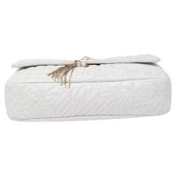 Pre Owned Versace White Leather Vanitas Medea Shoulder Bag