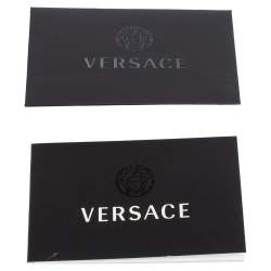 Pre Owned Versace Turquoise Printed Coated Canvas and Leather Zip Boston Bag