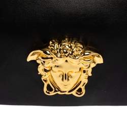 Pre Owned Versace Black Leather Medusa Sultan Shoulder Bag