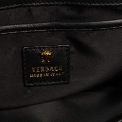 Pre Owned Versace Black Leather Medusa Sultan Shoulder Bag