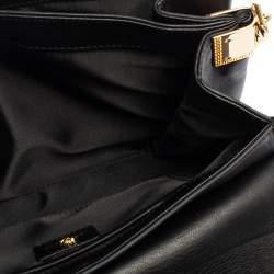 Pre Owned Versace Black Leather Medusa Sultan Shoulder Bag