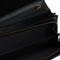 مملوكة مسبقًا Versace Black Monogram Canvas and Leather Wallet on Chain