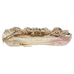 Versace Multicolor Glazed Python Canyon Top Handle Bag