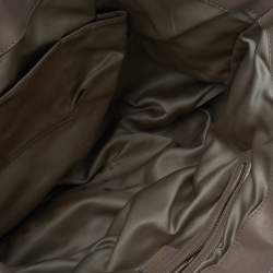 Pre Owned Versace Beige Perforated Leather Tassel Shoulder Bag