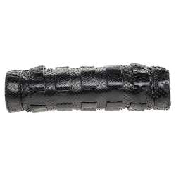 Versace Black Snakeskin Leather Shoulder Bag