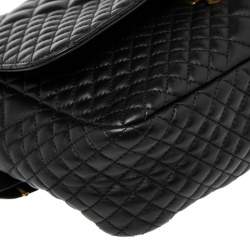 Pre Owned Versace Black Quilted Leather Icon Shoulder Bag