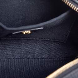 Pre Owned Versace Black Leather Medusa Crossbody Bag 