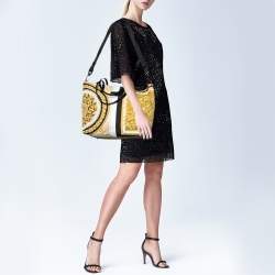 Pre Owned Versace Multicolor Medusa Print Nylon Diaper Tote