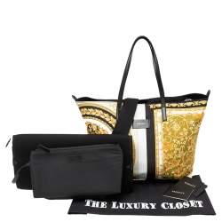 Pre Owned Versace Multicolor Medusa Print Nylon Diaper Tote