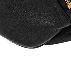 Pre Owned Versace Black Leather Medusa Double Zip Belt Bag