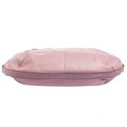 Pre Owned Versace Lilac Leather Medusa Flap Chain Hobo