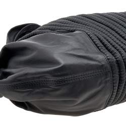 Versace Black Soft Leather Hobo