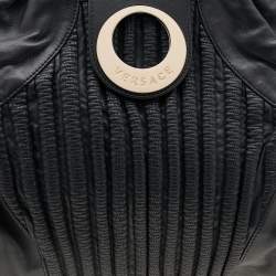 Versace Black Soft Leather Hobo