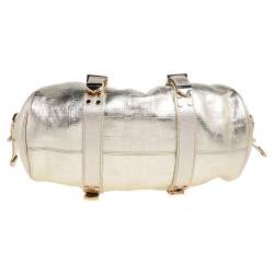 Pre Owned Versace Gold Leather Madonna Satchel