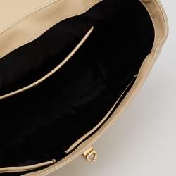Versace Beige Leather Medusa Top Handle Bag
