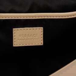 Versace Beige Leather Medusa Top Handle Bag
