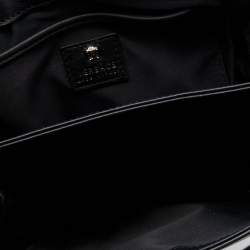 Pre Owned Versace Black Leather Medusa Crossbody Bag