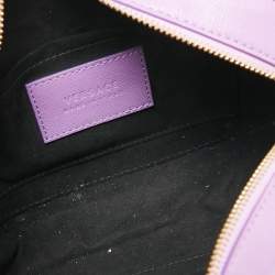 Pre Owned Versace Purple Leather Palazzo Camera Crossbody Bag 